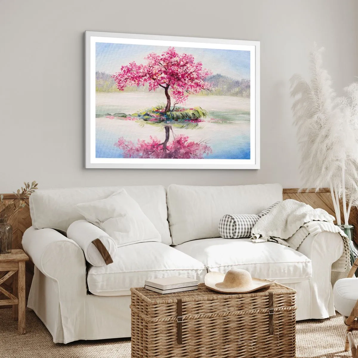 Póster en marco blanco - Una celebración de la primavera - 100x70 cm