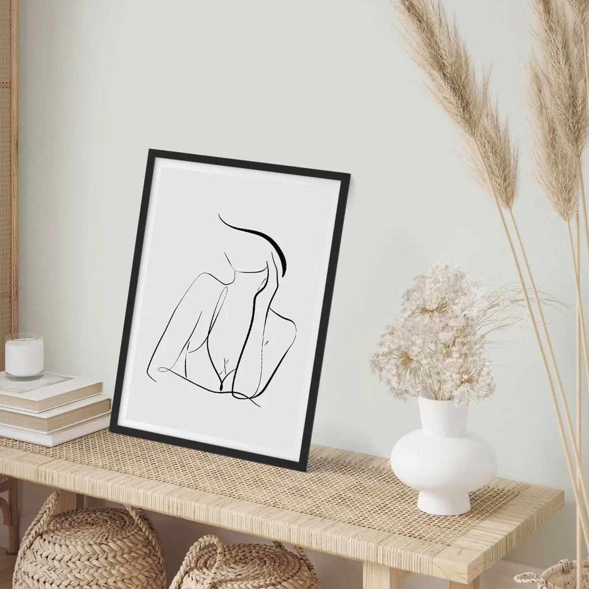 Póster en marco negro - En la ola de sueños - 50x70 cm