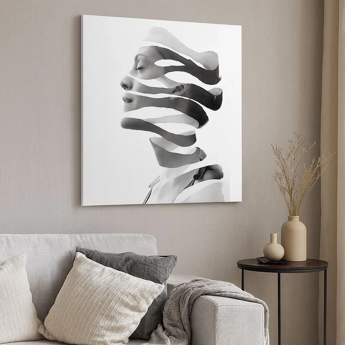 Cuadro sobre lienzo - Impresión de Imagen - Retrato surrealista - 30x30 cm