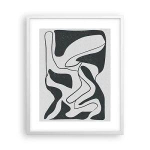 Póster en marco blanco - Juego abstracto en un laberinto - 40x50 cm