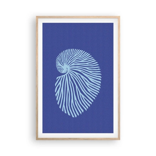 Póster en marco roble claro - Nacimiento de una concha - 61x91 cm
