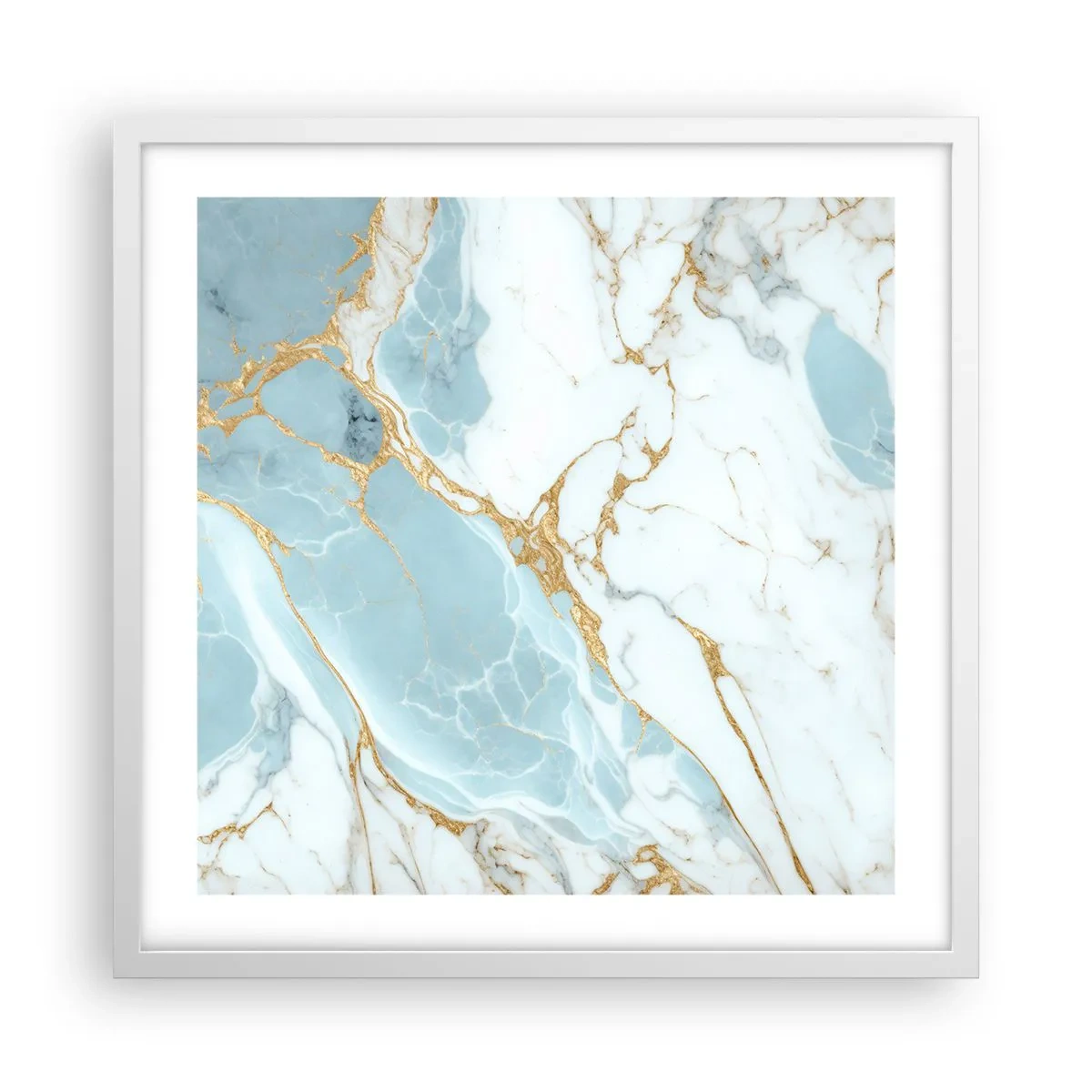 Póster en marco blanco - Riqueza en la piedra - 50x50 cm
