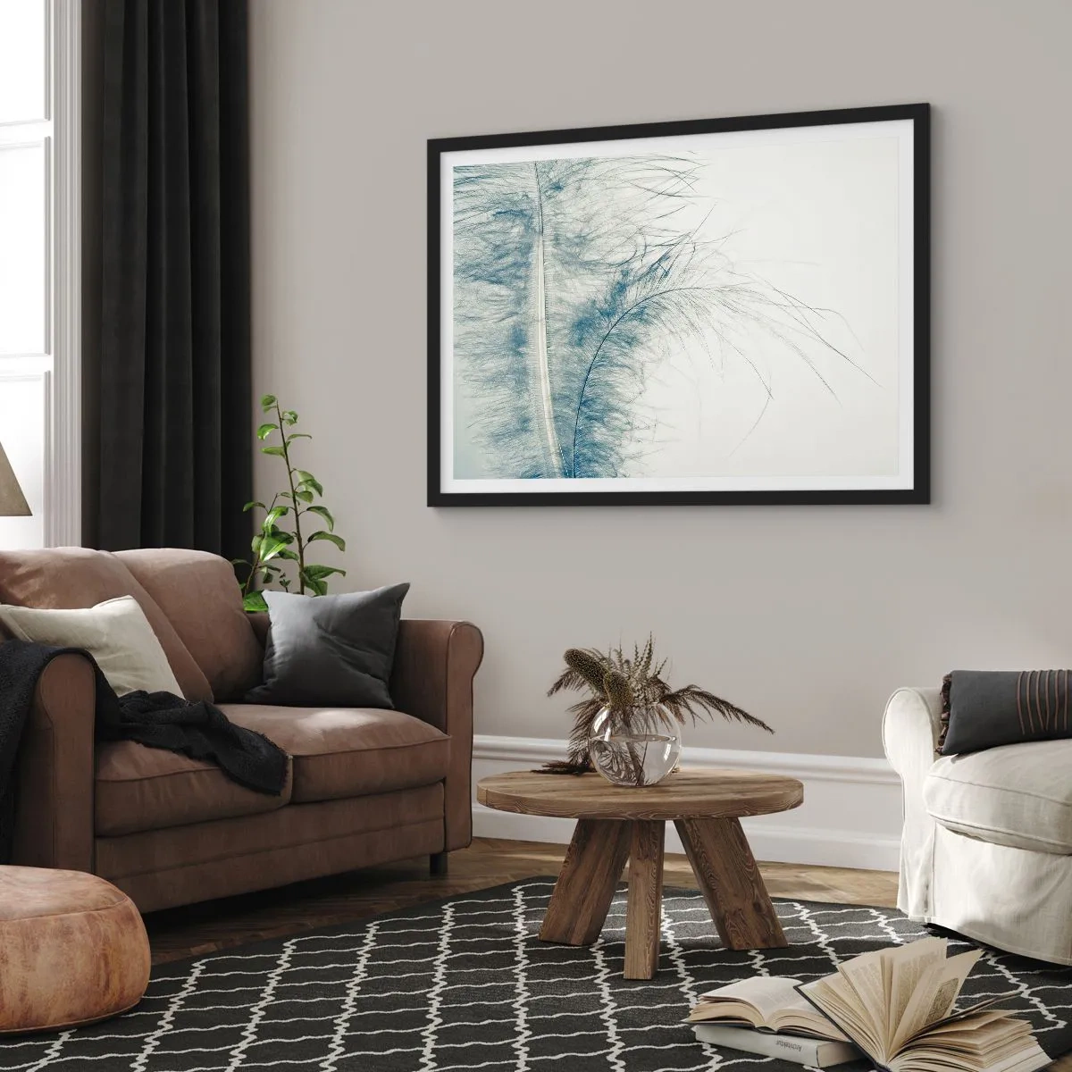 Póster en marco negro - Susurro de la naturaleza - 91x61 cm