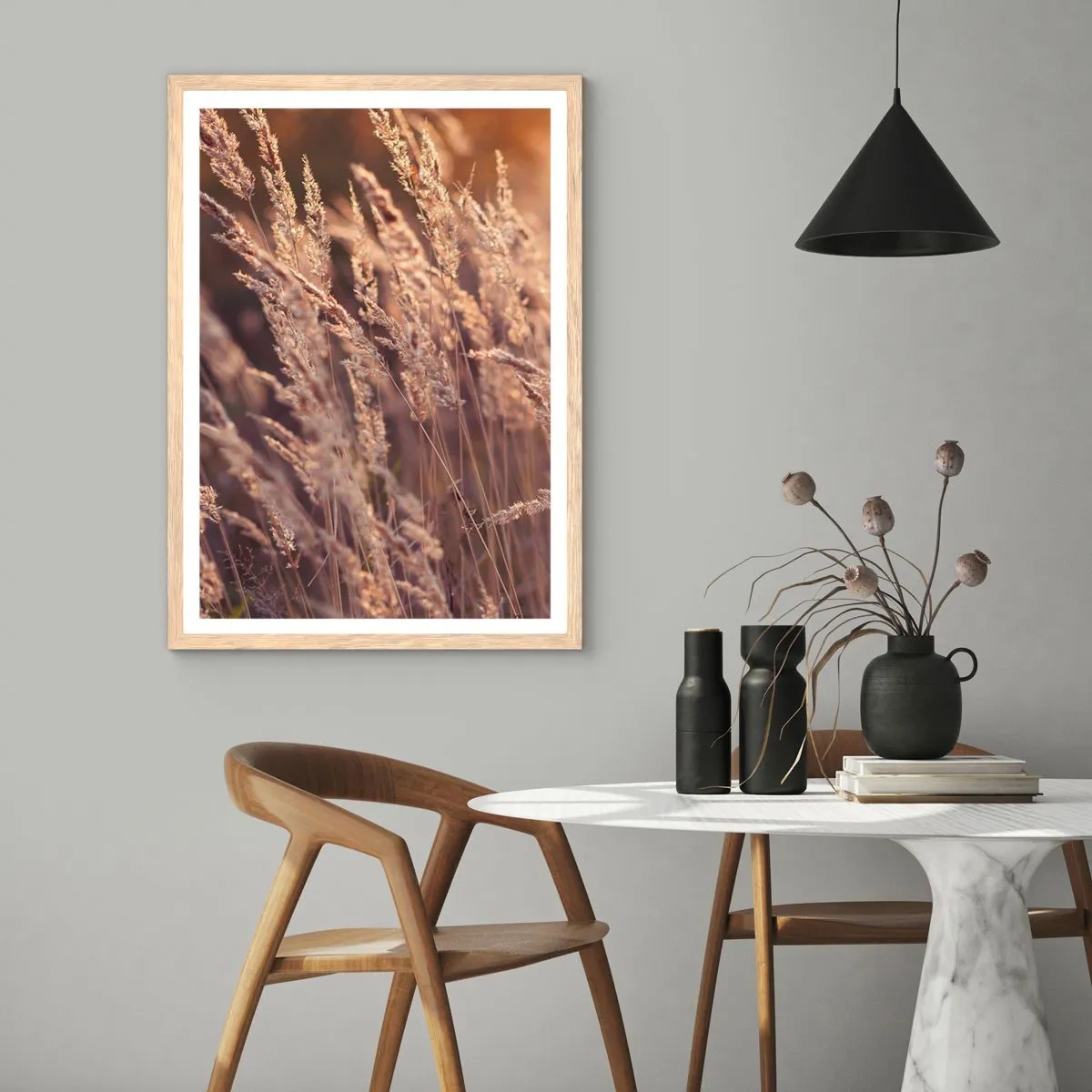 Póster en marco roble claro - Listos para dar la bienvenida al otoño - 61x91 cm