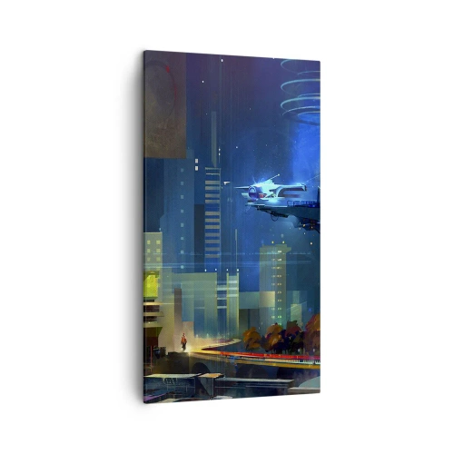 Cuadro sobre lienzo - Impresión de Imagen - En un futuro próximo - 45x80 cm