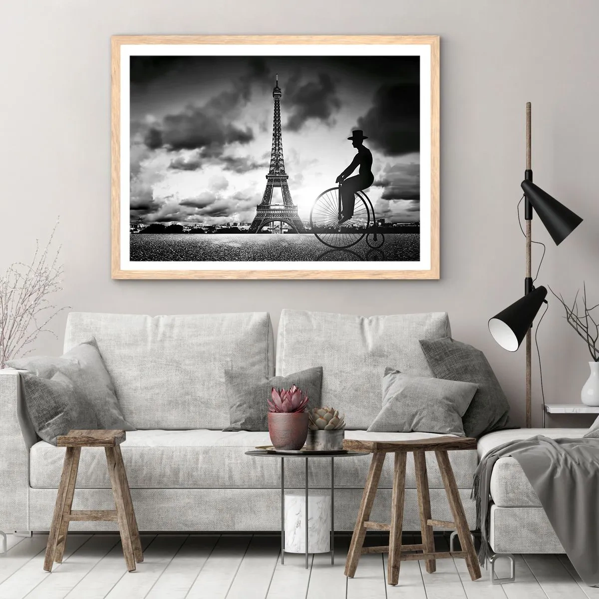 Póster en marco roble claro - Añoranza de la Belle Epoque - 91x61 cm