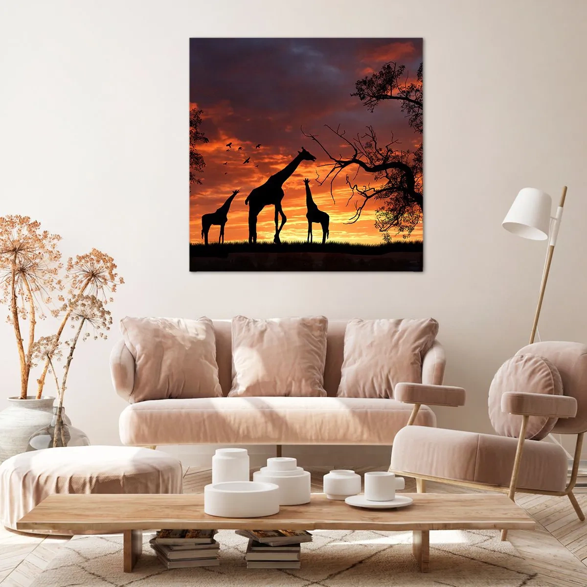 Cuadro sobre lienzo - Impresión de Imagen - Una pequeña cena con tus seres queridos - 50x50 cm