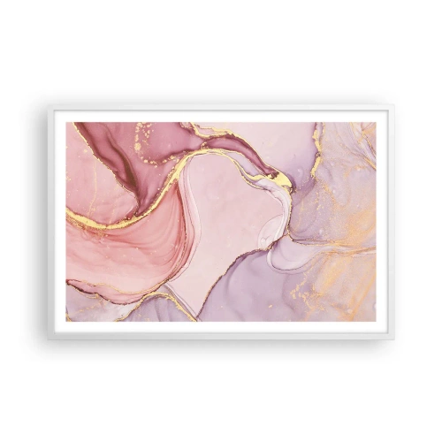 Póster en marco blanco - Caricia de colores - 91x61 cm