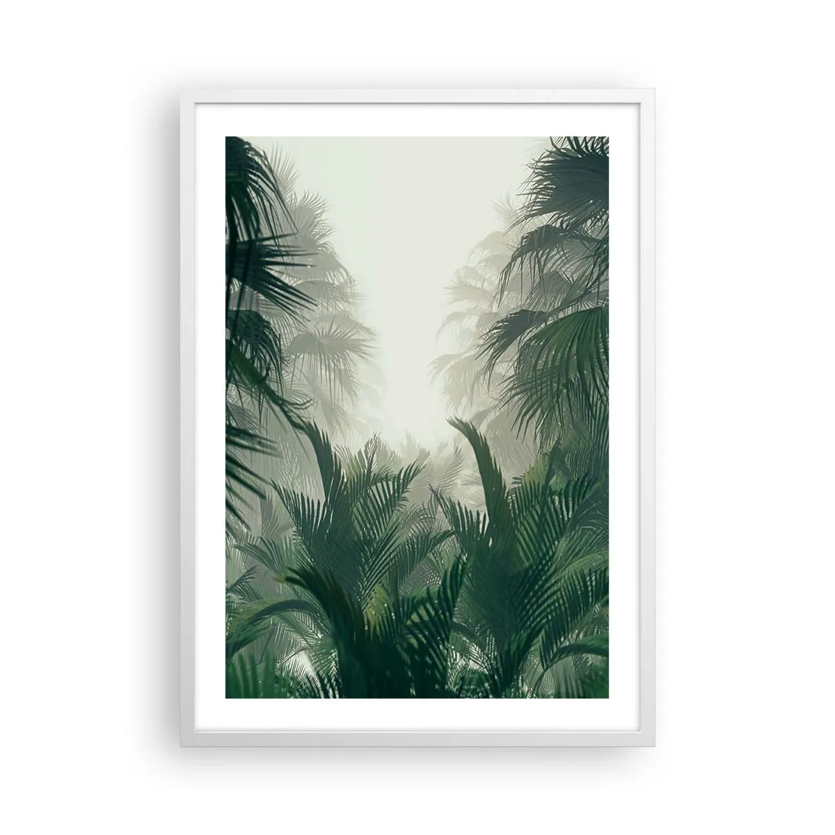 Póster en marco blanco - Misterio tropical - 50x70 cm