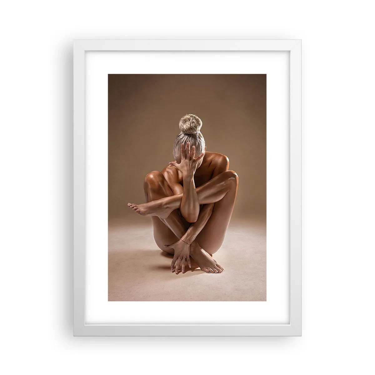 Póster en marco blanco - Unidad de cuerpo y espíritu - 30x40 cm