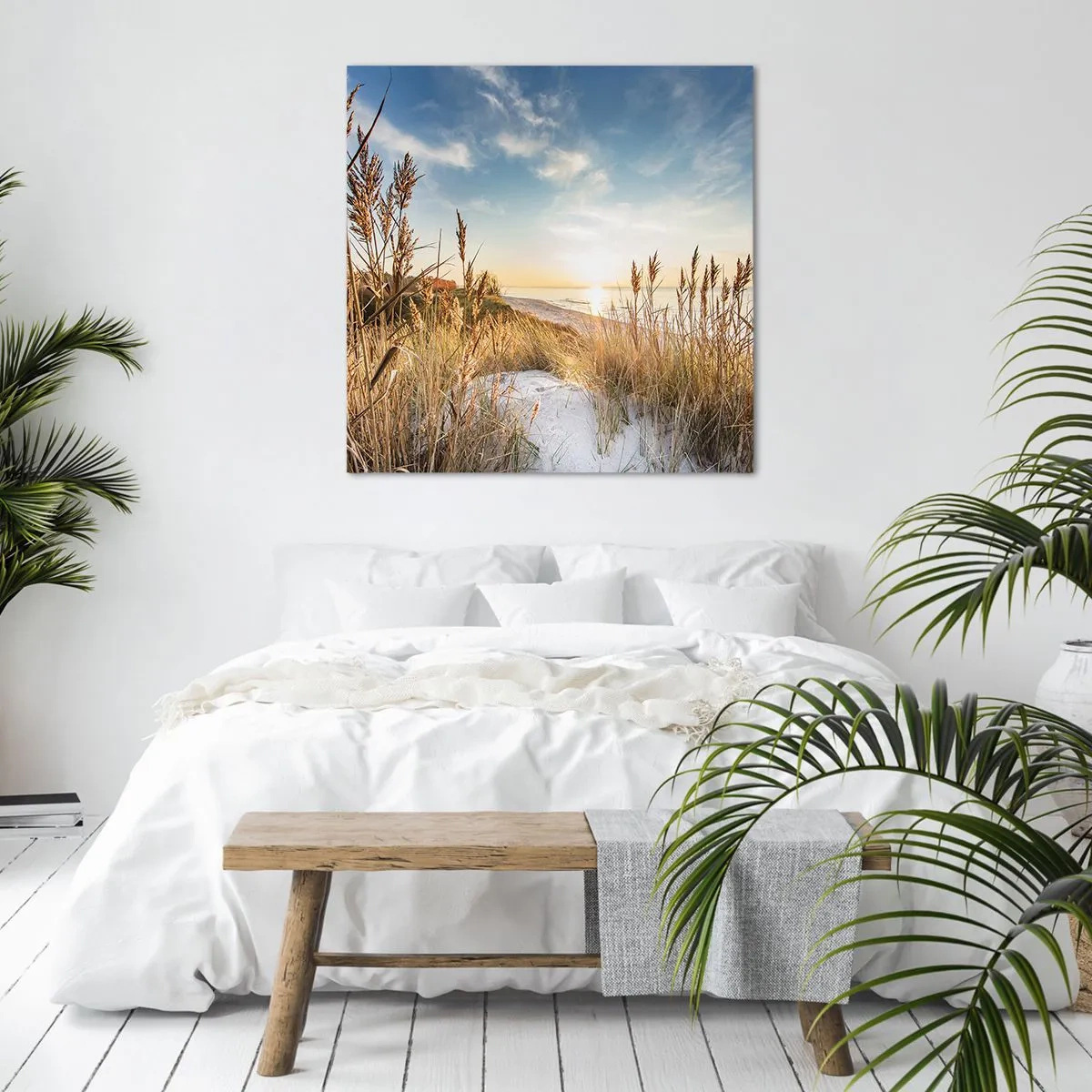 Cuadro sobre lienzo - Impresión de Imagen - Playa del norte - 50x50 cm