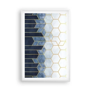 Póster en marco blanco - Composición rítmica visual - 61x91 cm