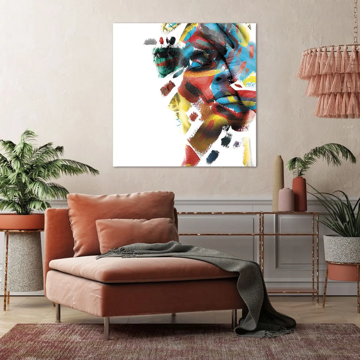 Cuadro sobre lienzo - Impresión de Imagen - Una personalidad colorida - 30x30 cm