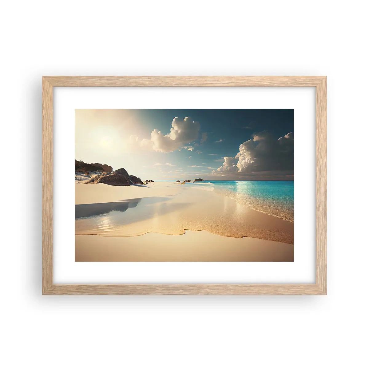 Póster en marco roble claro - Un día de ensueño - 40x30 cm