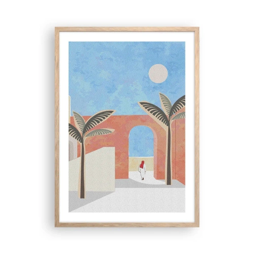 Póster en marco roble claro - Un día árabe - 50x70 cm