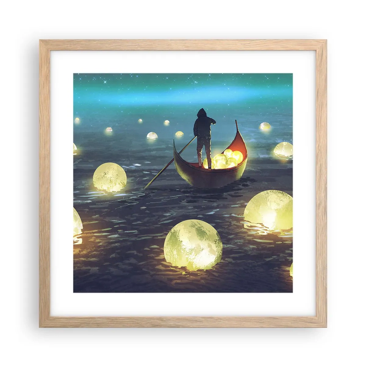 Póster en marco roble claro - Cosas que los filósofos nunca soñaron - 40x40 cm