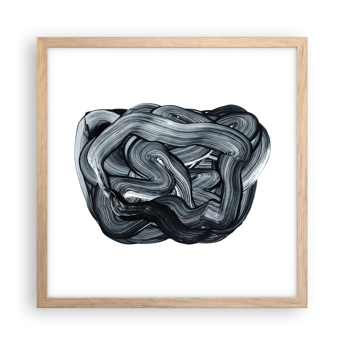 Póster en marco roble claro - No es tan sencillo - 40x40 cm