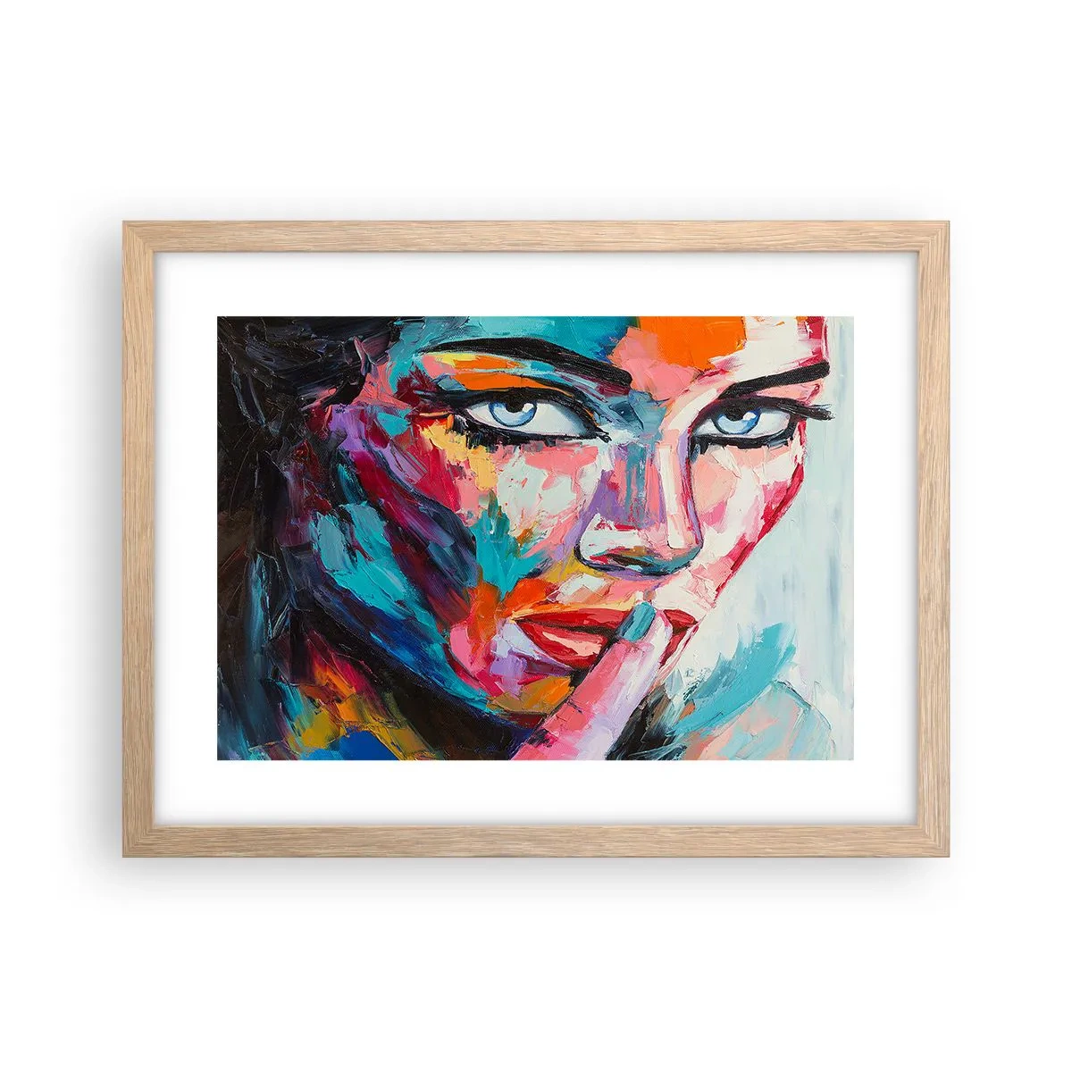 Póster en marco roble claro - Nuestro primer secreto - 40x30 cm