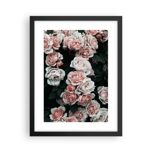 Póster en marco negro - Conjunto de rosas - 30x40 cm