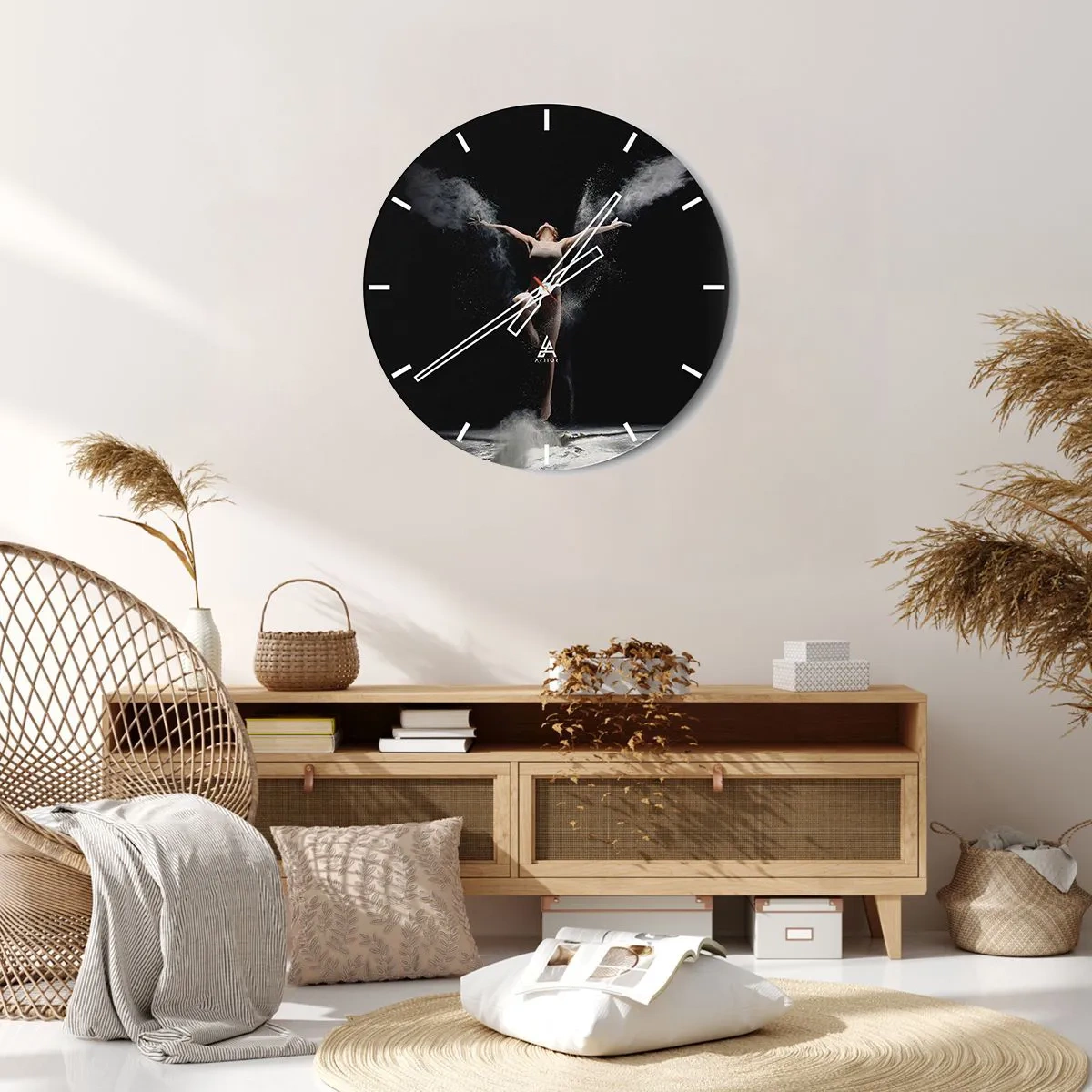 Reloj de pared - Reloj de vidrio - Los duendes existen - 40x40 cm