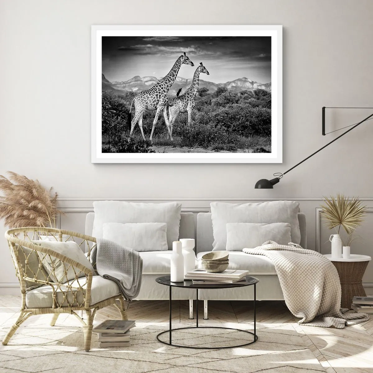 Póster en marco blanco - La clase alta de África - 100x70 cm