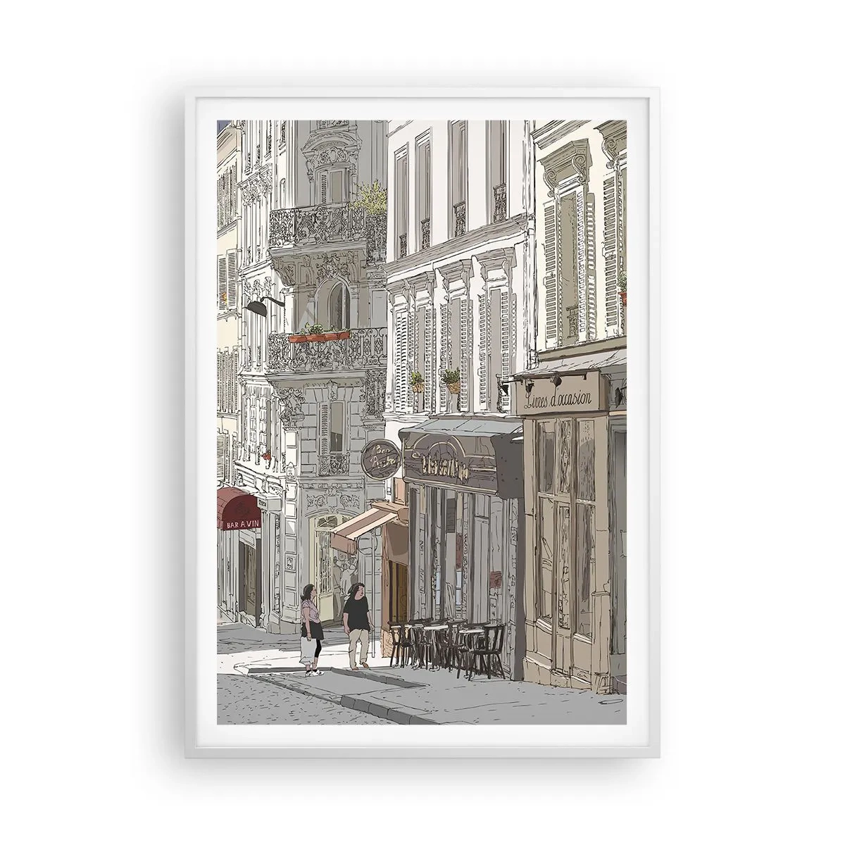 Póster en marco blanco - Alegrías urbanas - 70x100 cm