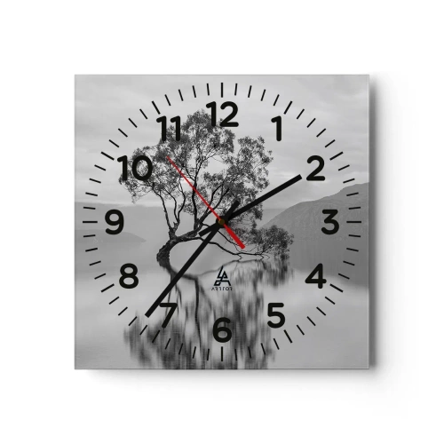 Reloj de pared - Reloj de vidrio - Existe tal lugar en el mundo - 30x30 cm