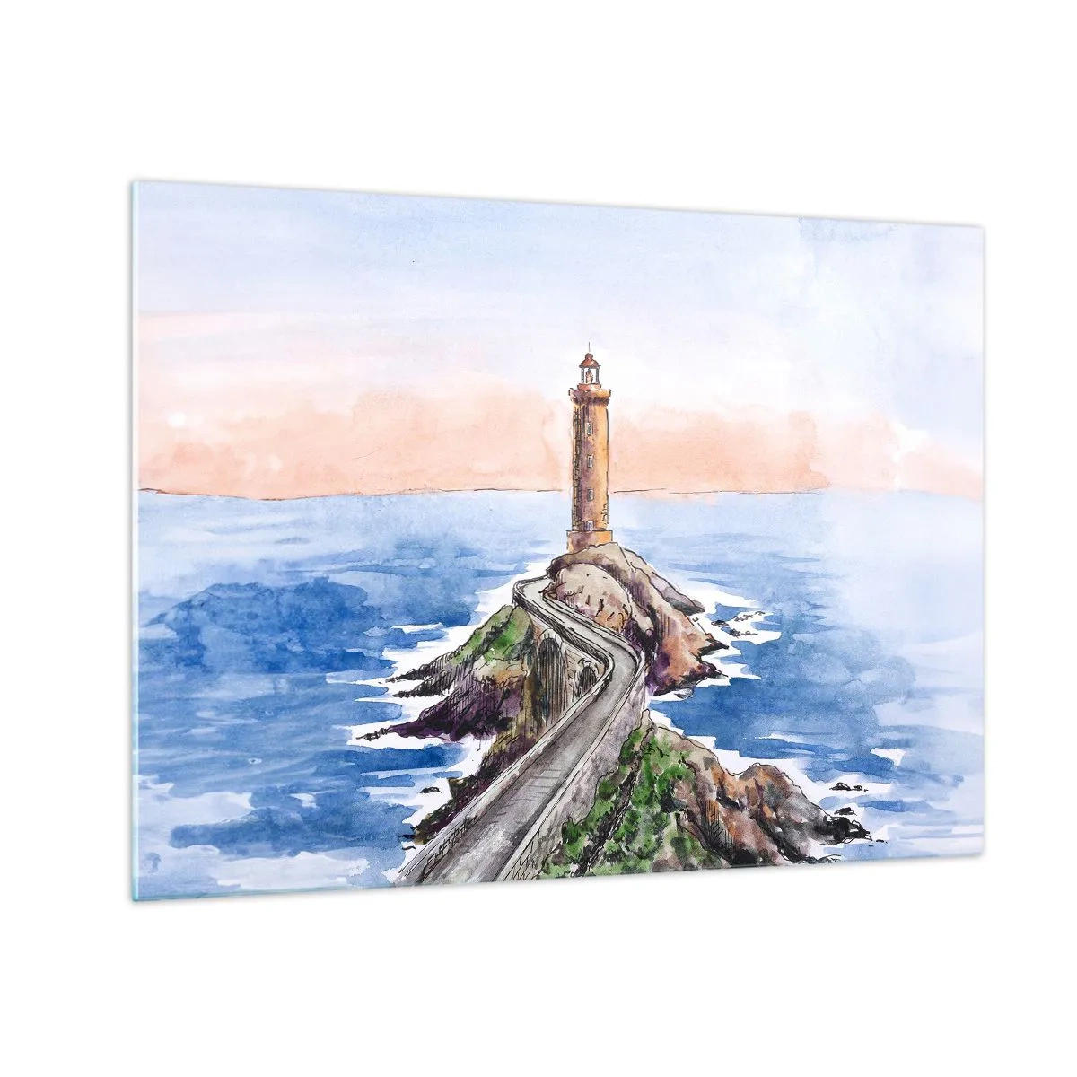 Cuadro sobre vidrio - Impresiones sobre Vidrio - Frente al mar - 70x50 cm