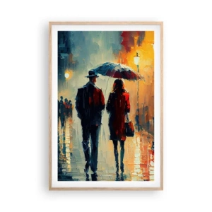 Póster en marco roble claro - Historia de amor urbana - 61x91 cm