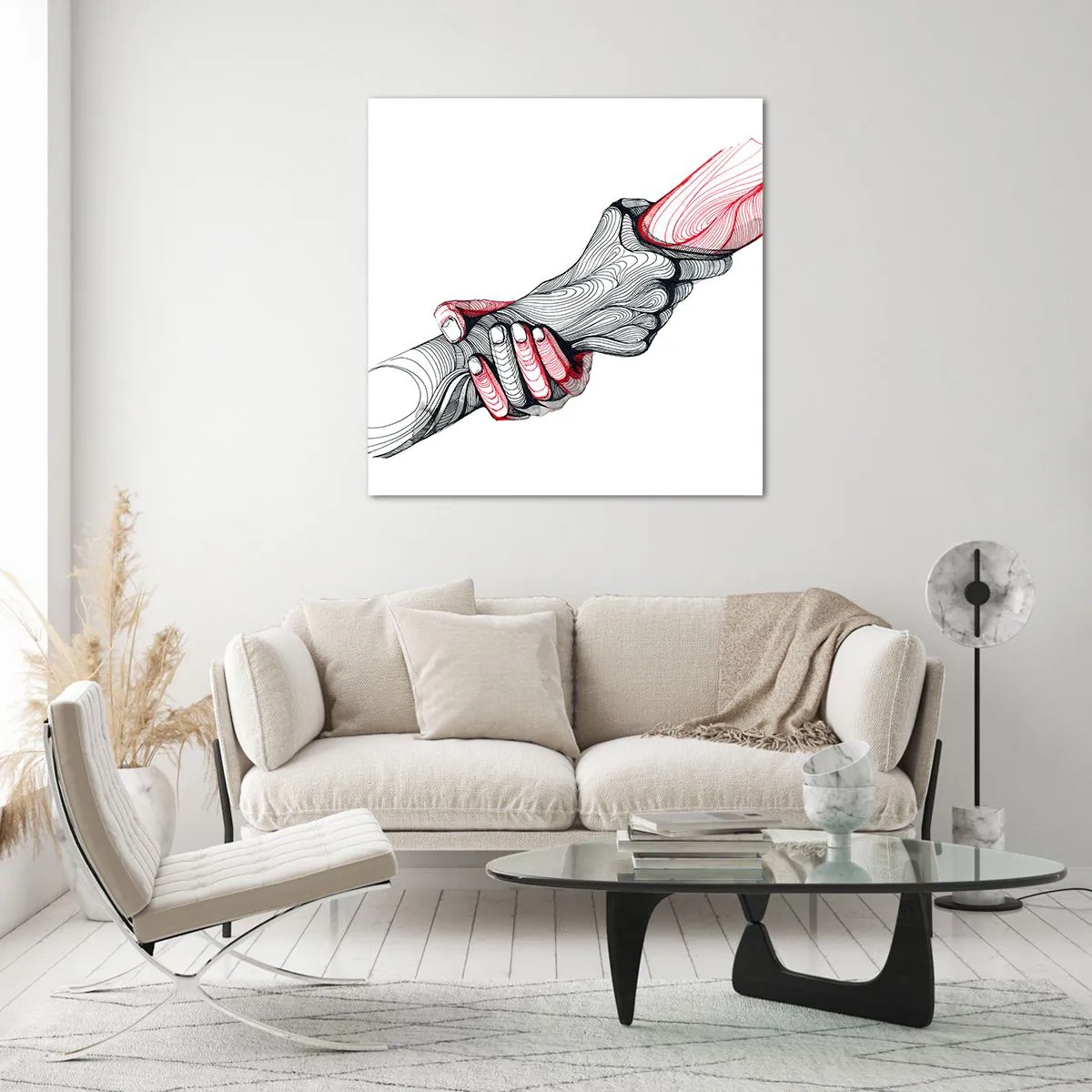 Cuadro sobre vidrio - Impresiones sobre Vidrio - Estás en buenas manos - 70x70 cm