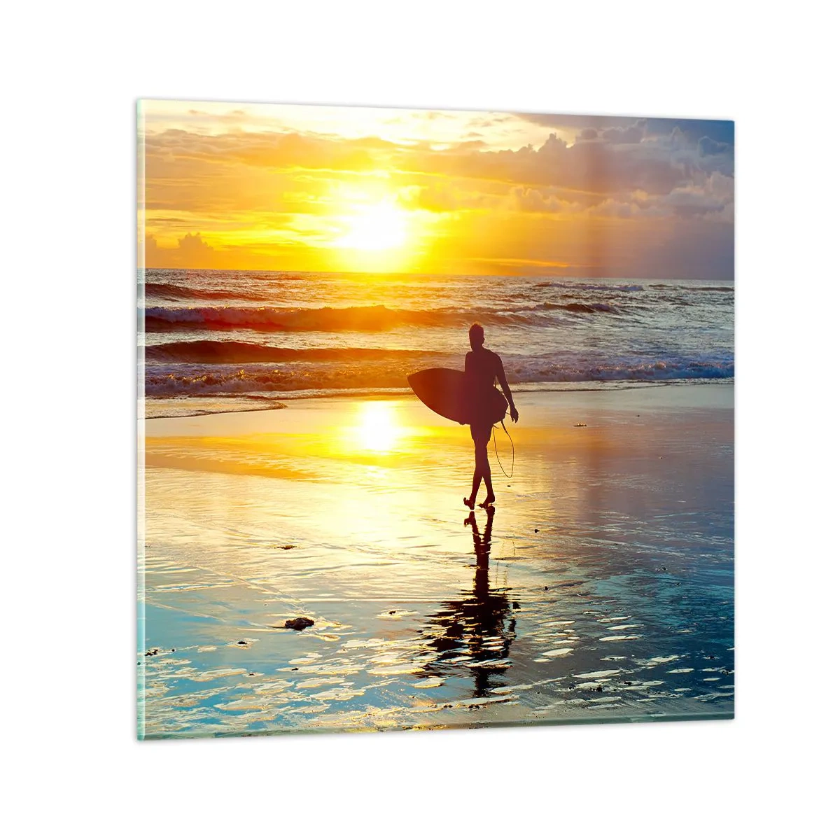 Cuadro sobre vidrio - Impresiones sobre Vidrio - El regreso del guerrero - 40x40 cm