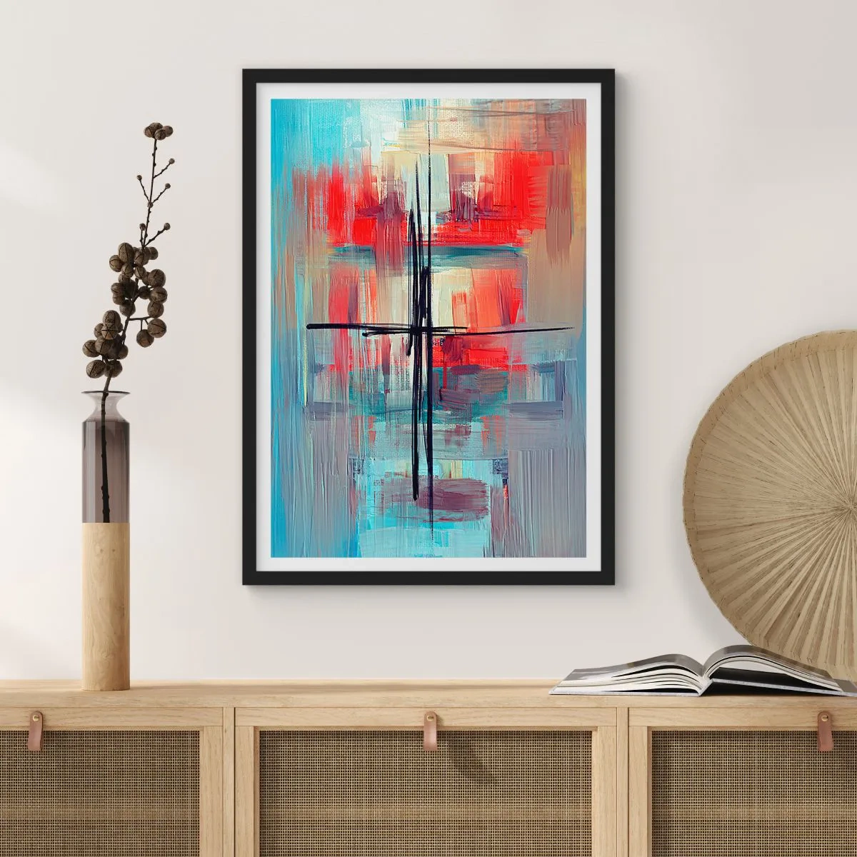 Póster en marco negro - Paisaje en una dimensión desconocida - 61x91 cm