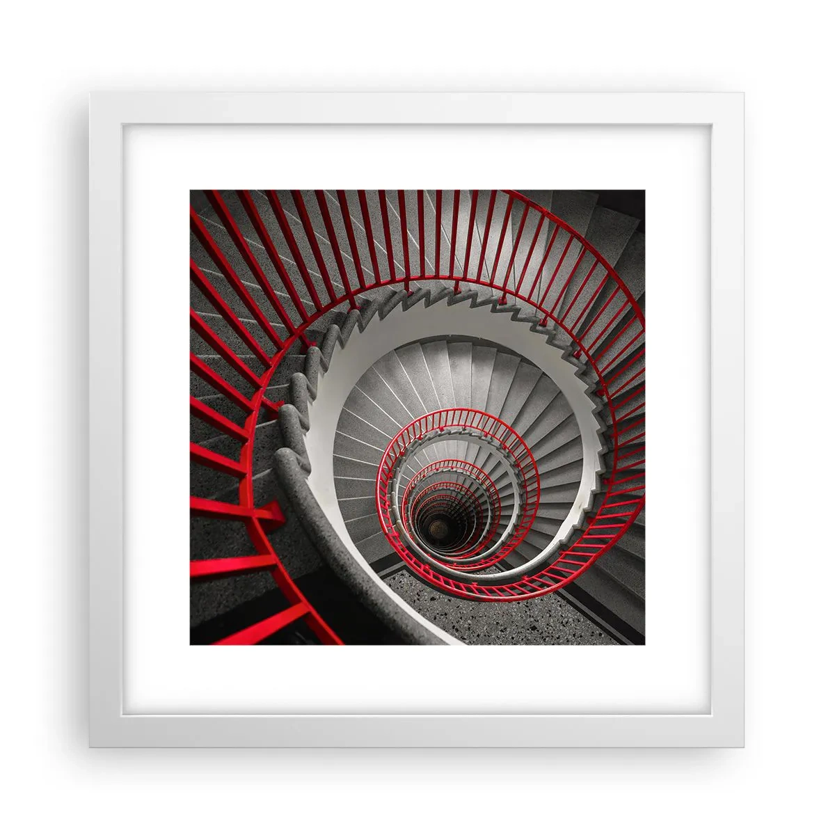 Póster en marco blanco - Juegos arquitectónicos - 30x30 cm