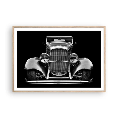 Póster en marco roble claro - Un verdadero caballero - 100x70 cm