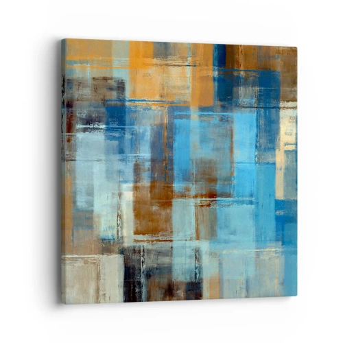 Cuadro sobre lienzo - Impresión de Imagen - A través del velo azul - 40x40 cm