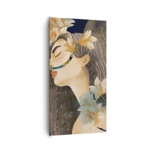 Cuadro sobre lienzo - Impresión de Imagen - Cuento de princesa con lirios - 65x120 cm