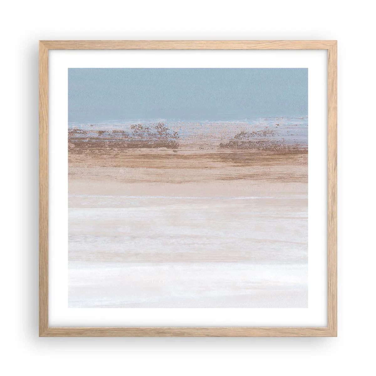 Póster en marco roble claro - Paisaje ambiguo - 50x50 cm