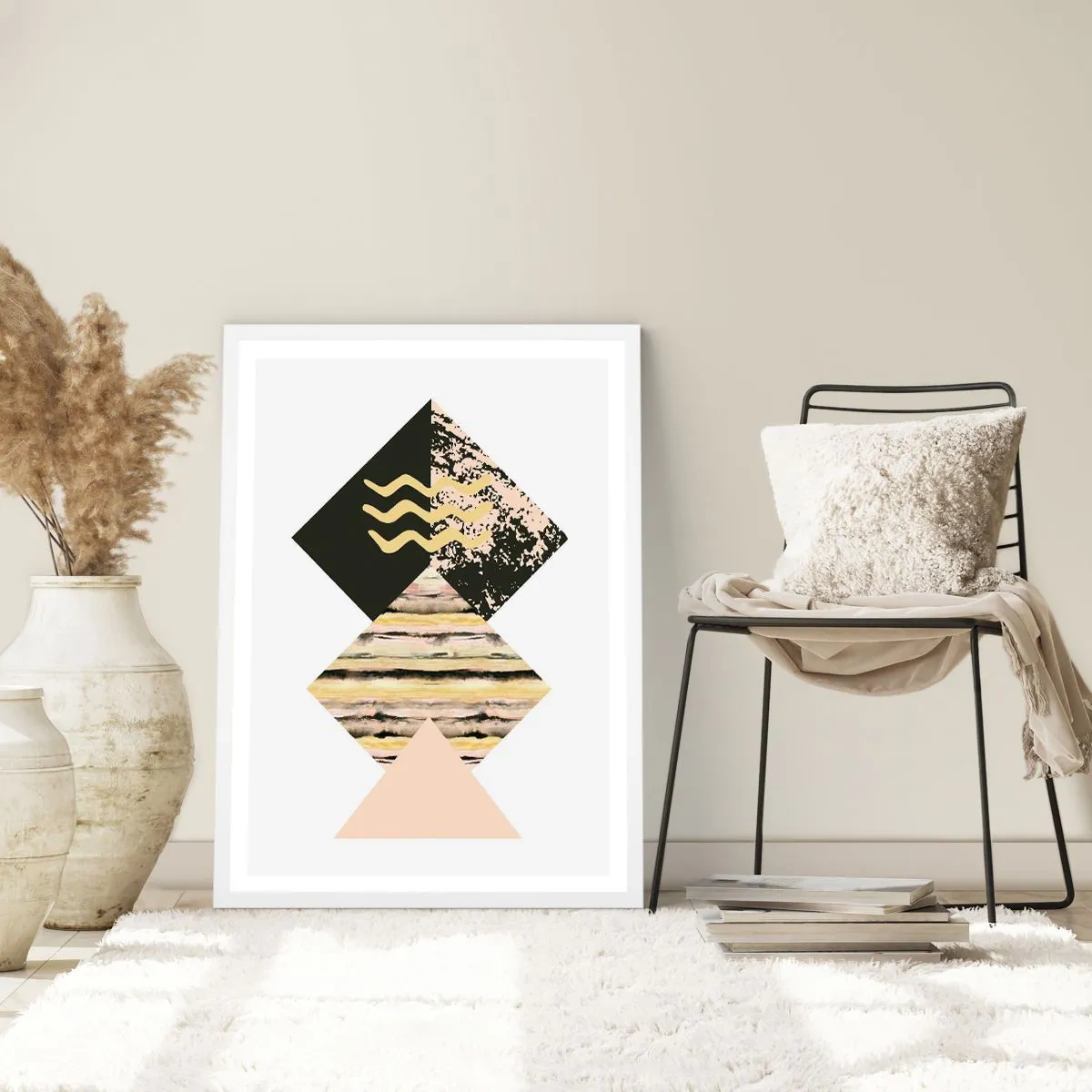 Póster en marco blanco - No es tan sencillo - 30x40 cm