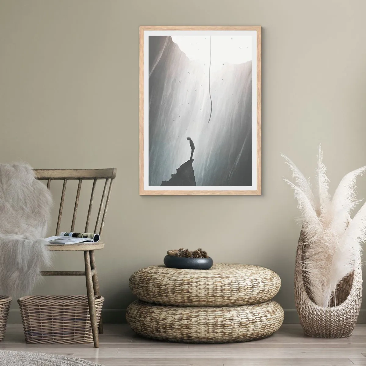 Póster en marco roble claro - Siempre hay una salida - 70x100 cm