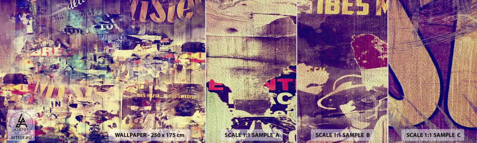 Muestra de fotomural Premium Sand - Y eso es todo lo que quedará - Pintada, Mural, Gráficos - 100x30 cm