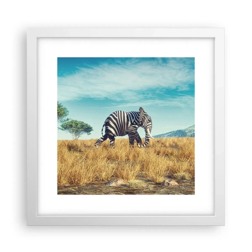 Póster en marco blanco - El gris ya no está de moda - 30x30 cm