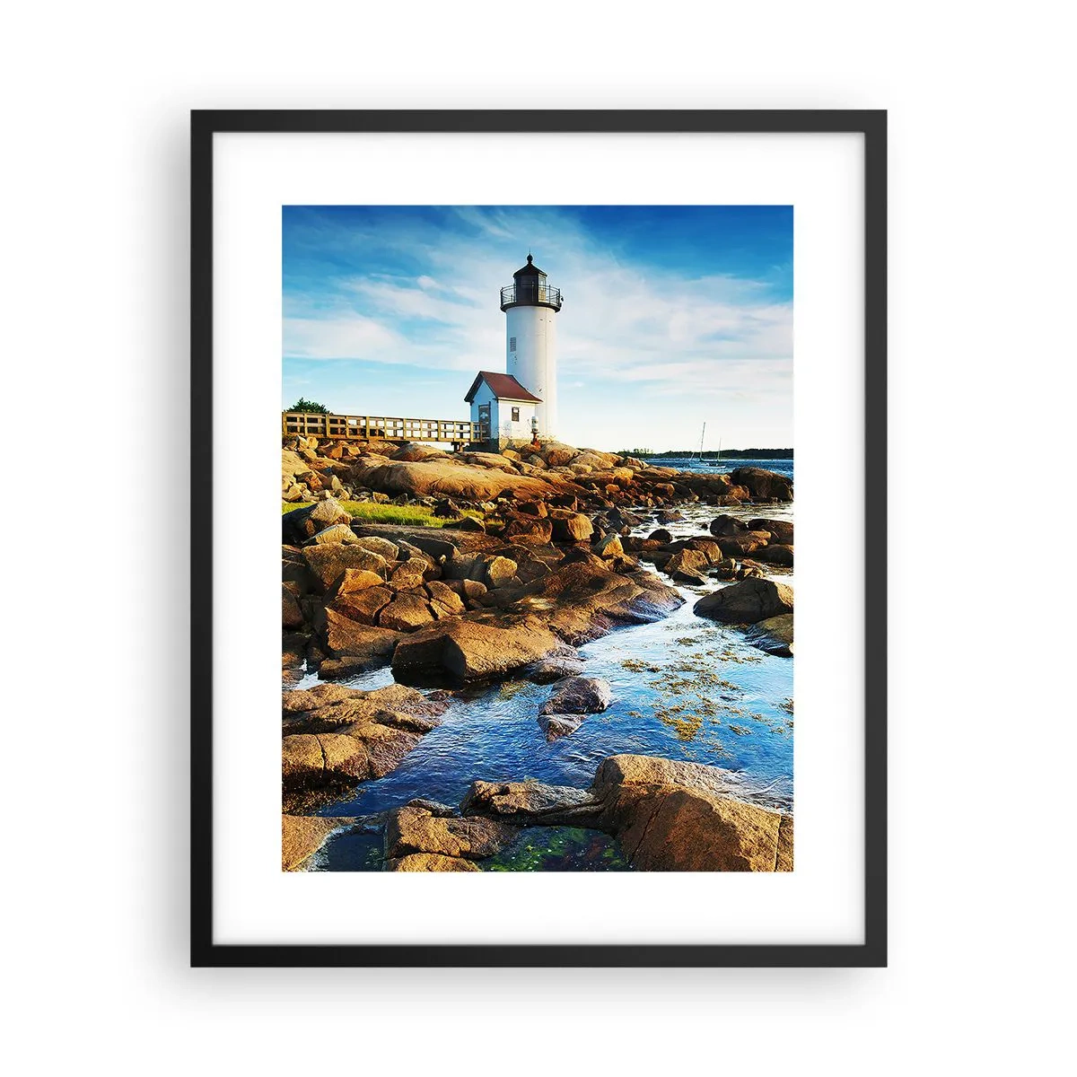 Póster en marco negro - Esperando vuestro regreso - 40x50 cm