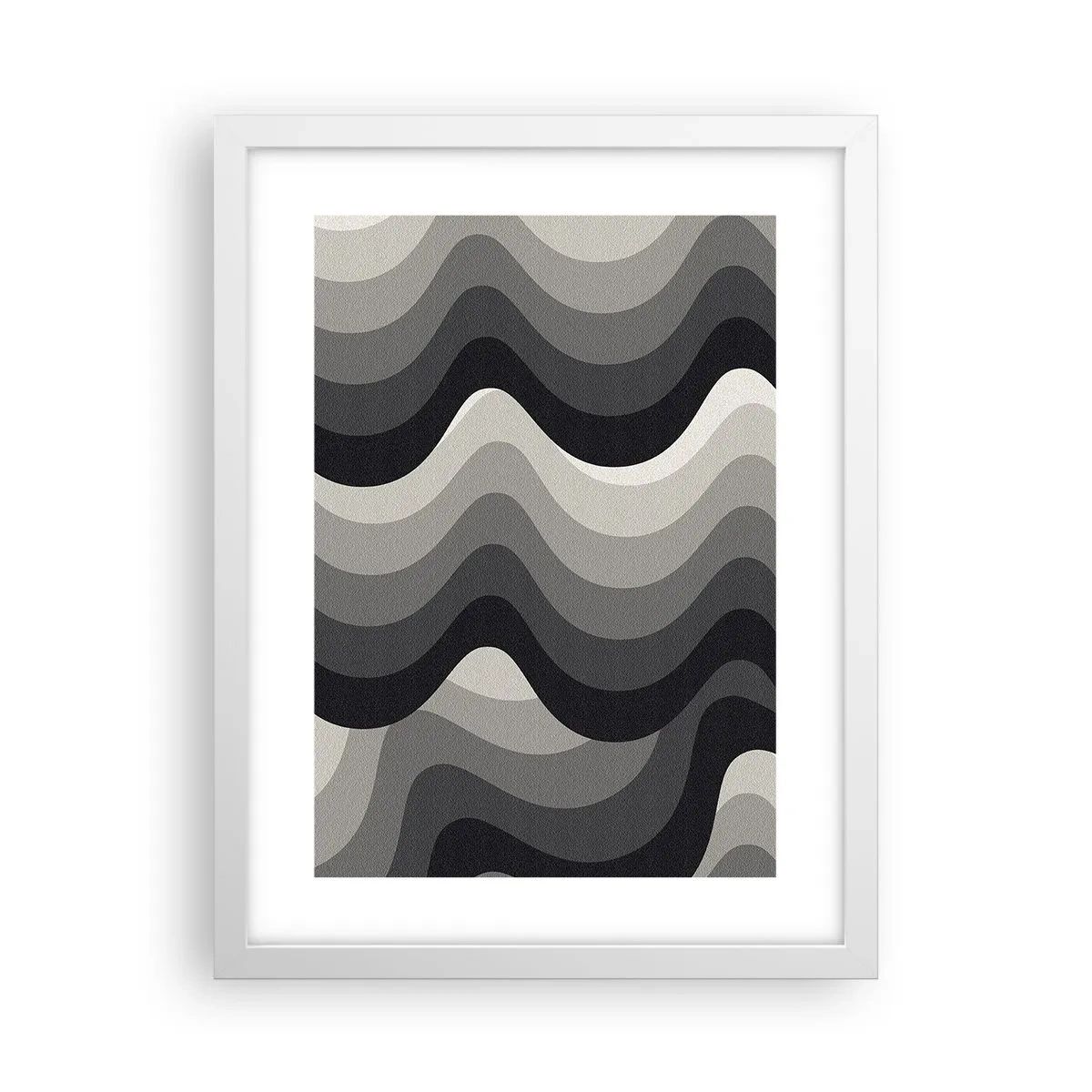Póster en marco blanco - Ola tras ola - 30x40 cm