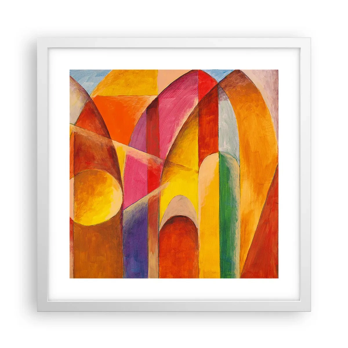 Póster en marco blanco - Catedral del sol - 40x40 cm