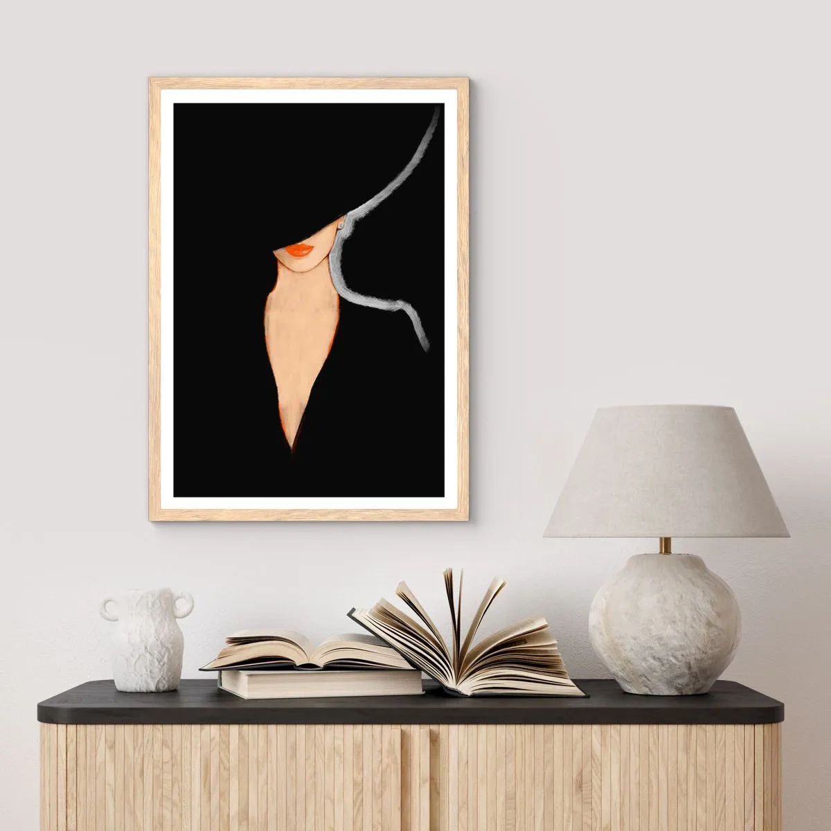 Póster en marco roble claro - Elegancia y estilo - 61x91 cm