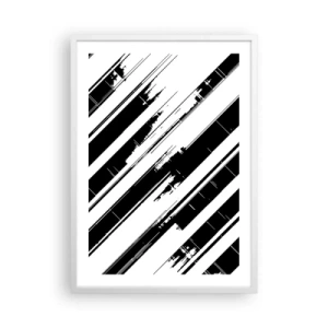 Póster en marco blanco - Composición intensa y dinámica - 50x70 cm
