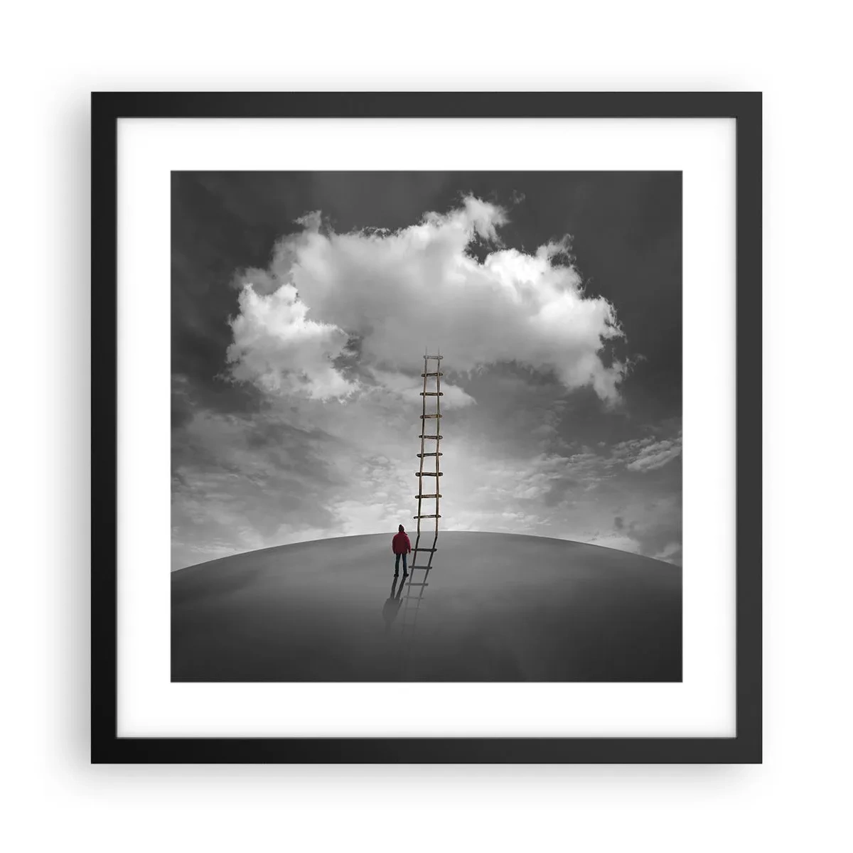 Póster en marco negro - Todo es posible - 40x40 cm