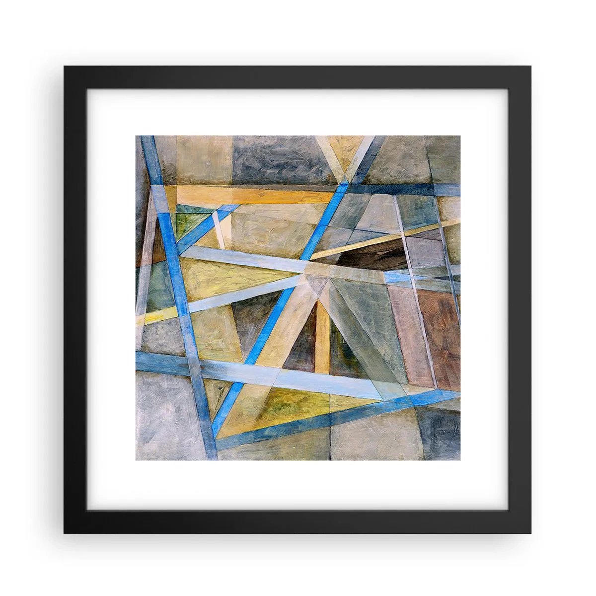 Póster en marco negro - ¿Recto o inclinado? - 30x30 cm