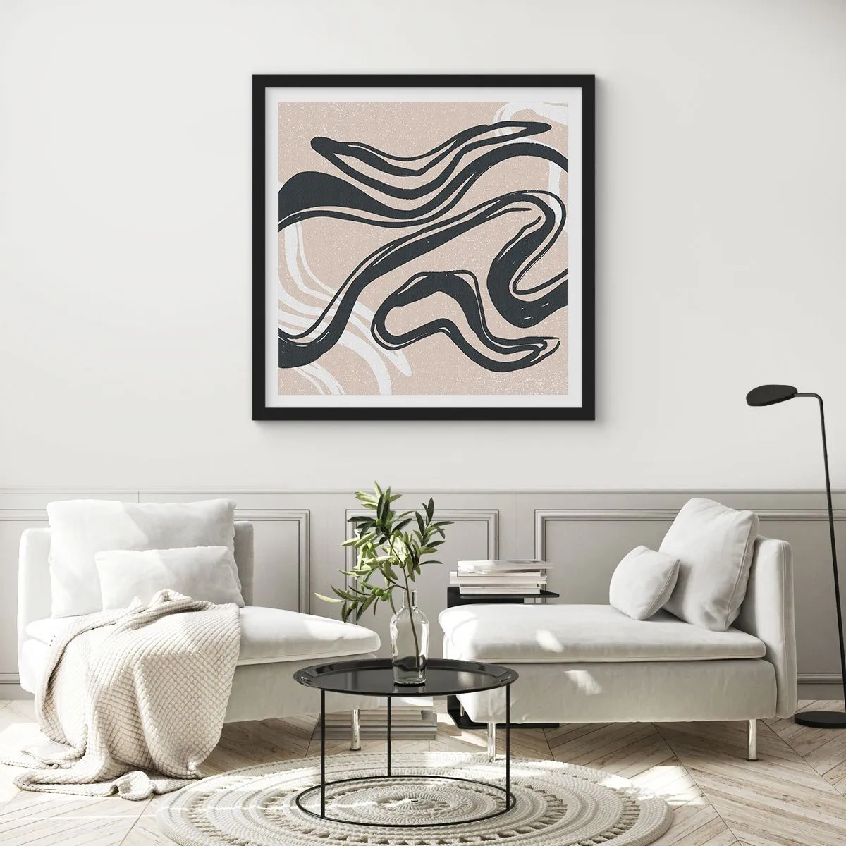 Póster en marco negro - Expresión multiplicada - 30x30 cm