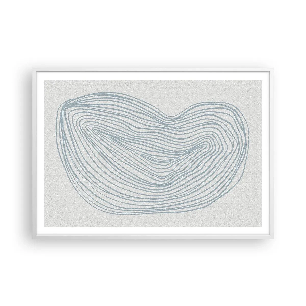 Póster en marco blanco - Sonrisa de una gota - 100x70 cm